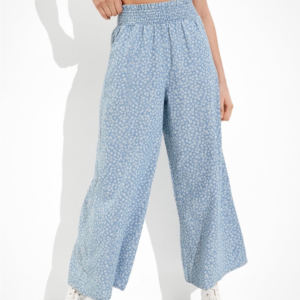 AE Smocked Wide Leg Pants